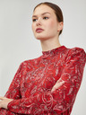 Orsay Červené dámské vzorované tričko s dlouhým rukávem ORSAY Paisy