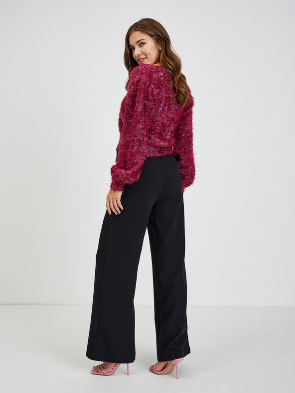 Orsay Vínový dámský kardigan s metalickými vlákny ORSAY