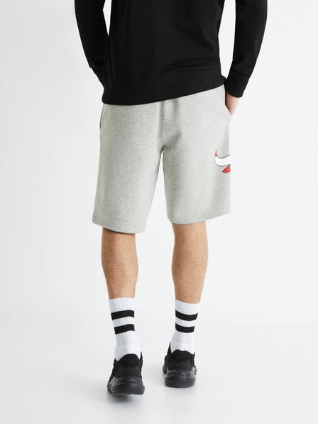 Celio Šedé pánské teplákové kraťasy Celio NBA Chicago Bulls