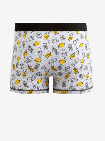 Celio Světle šedé pánské vzorované trenýrky Celio The Simpsons