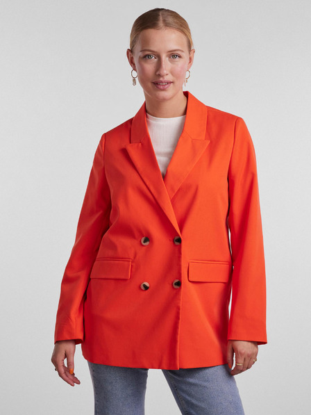 Pieces Oranžové dámské oversize sako Pieces Thelma