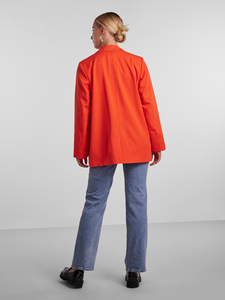 Pieces Oranžové dámské oversize sako Pieces Thelma