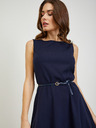 Orsay Tmavě modré dámské šaty s páskem ORSAY
