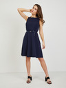Orsay Tmavě modré dámské šaty s páskem ORSAY