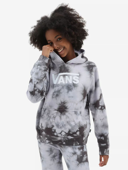 Vans Šedá holčičí batikovaná mikina s kapucí VANS