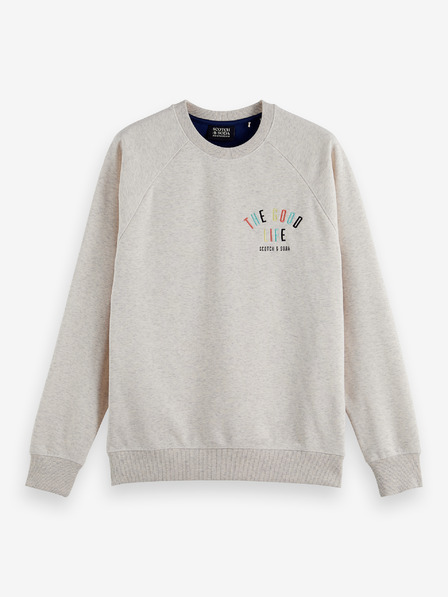 Scotch & Soda Světle šedá pánská žíhaná mikina Scotch & Soda