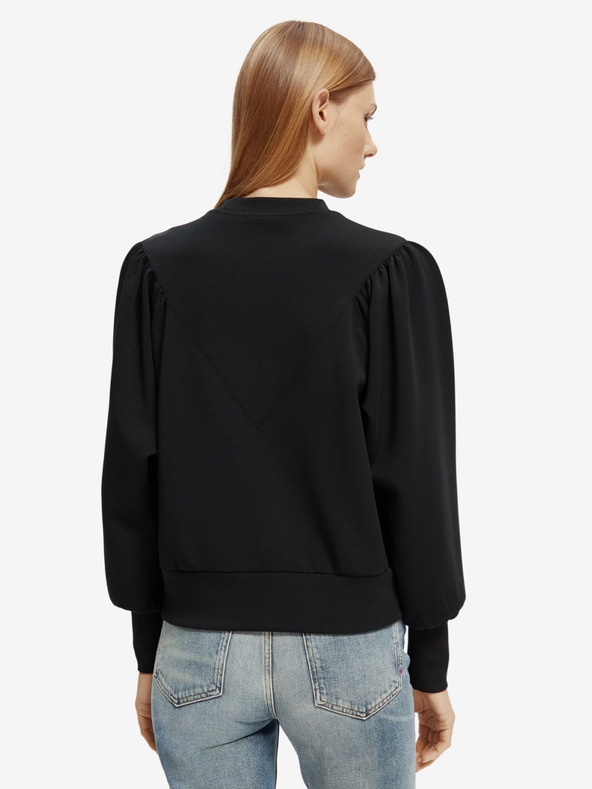 Scotch & Soda Černá dámská mikina s balonovými rukávy Scotch & Soda