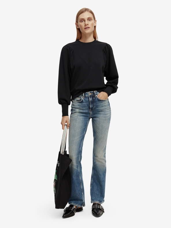 Scotch & Soda Černá dámská mikina s balonovými rukávy Scotch & Soda