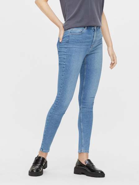 Pieces Modré dámské skinny fit džíny Pieces Highfive