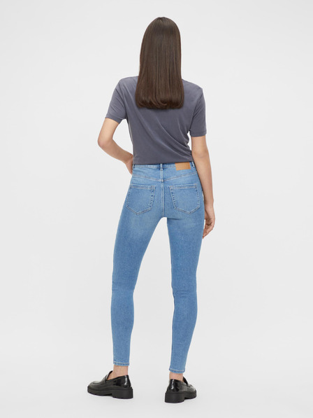 Pieces Modré dámské skinny fit džíny Pieces Highfive
