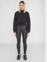 Noisy May Černé koženkové skinny fit kalhoty Noisy May Callie
