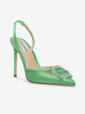 Steve Madden Zelené saténové lodičky na vysokém podpatku Steve Madden Vionnet