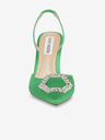 Steve Madden Zelené saténové lodičky na vysokém podpatku Steve Madden Vionnet