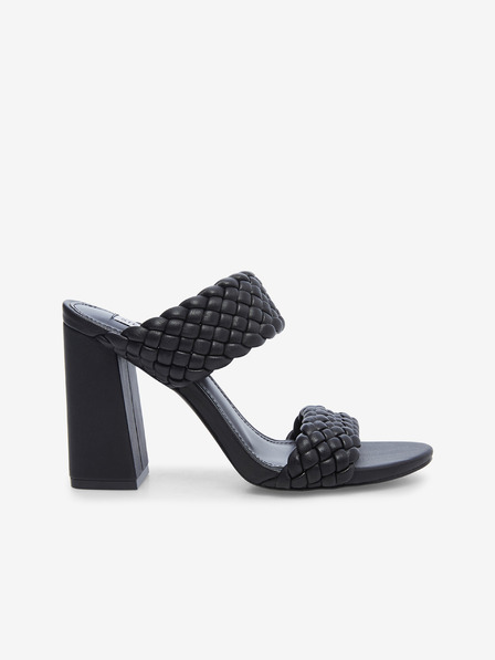 Steve Madden Černé pantofle na podpatku Steve Madden Tangle