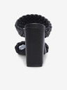 Steve Madden Černé pantofle na podpatku Steve Madden Tangle