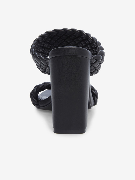 Steve Madden Černé pantofle na podpatku Steve Madden Tangle