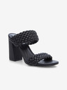 Steve Madden Černé pantofle na podpatku Steve Madden Tangle