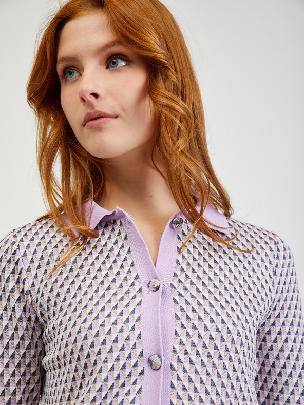 Orsay Světle fialový dámský vzorovaný kardigan ORSAY