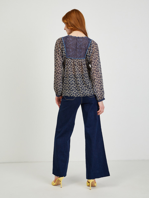 Orsay Tmavě modrá dámská vzorovaná halenka ORSAY