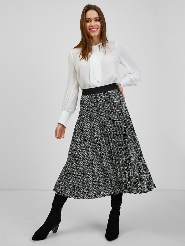 Orsay Bílo-černá dámská vzorovaná sukně ORSAY
