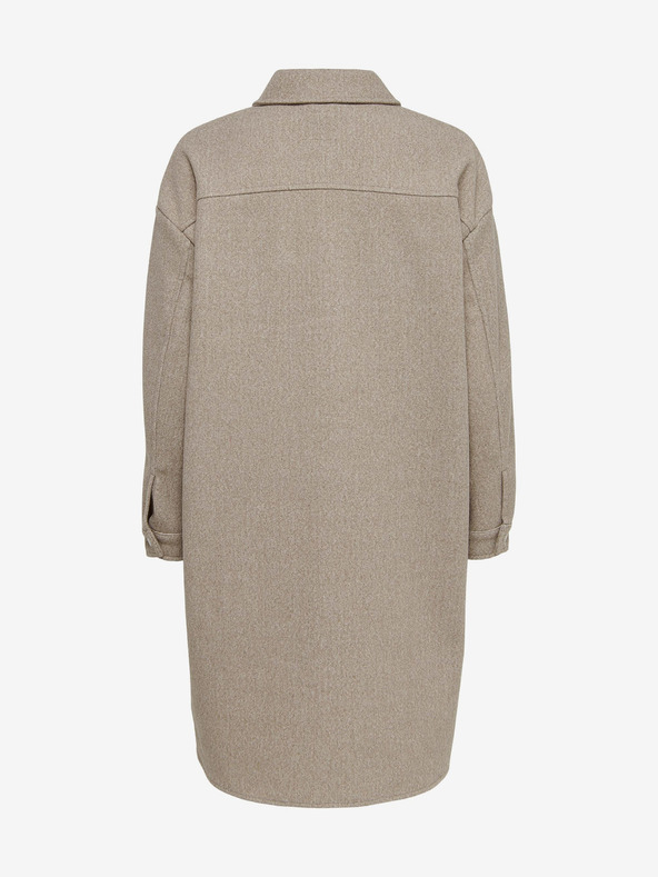 ONLY Béžový dámský lehký košilový kabát ONLY Elaine