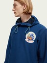 Scotch & Soda Tmavě modrá pánská mikina s kapucí Scotch & Soda