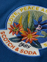Scotch & Soda Tmavě modrá pánská mikina s kapucí Scotch & Soda