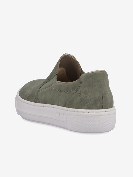 Rieker Zelené dámské slip on tenisky Rieker