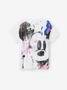 Desigual Bílé holčičí tričko Desigual Mickey Splash