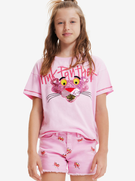 Desigual Růžové holčičí tričko Desigual Pink Panther