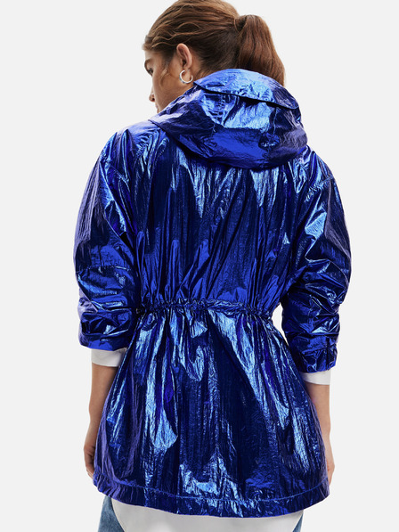 Desigual Modrá dámská metalická parka Desigual Ontario