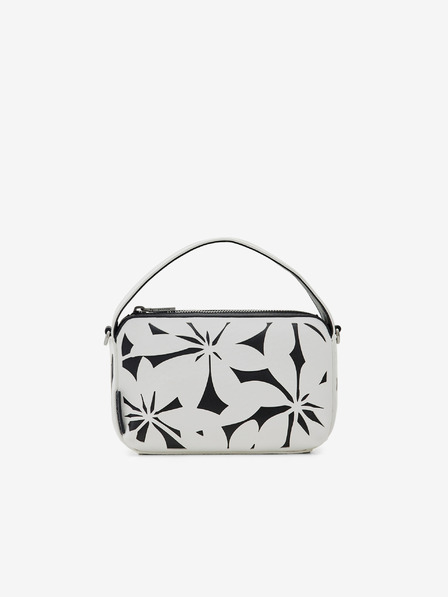 Desigual Černo-bílá dámská květovaná kabelka Desigual Onyx Narbonne Mini