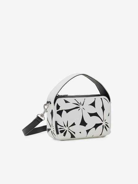Desigual Černo-bílá dámská květovaná kabelka Desigual Onyx Narbonne Mini