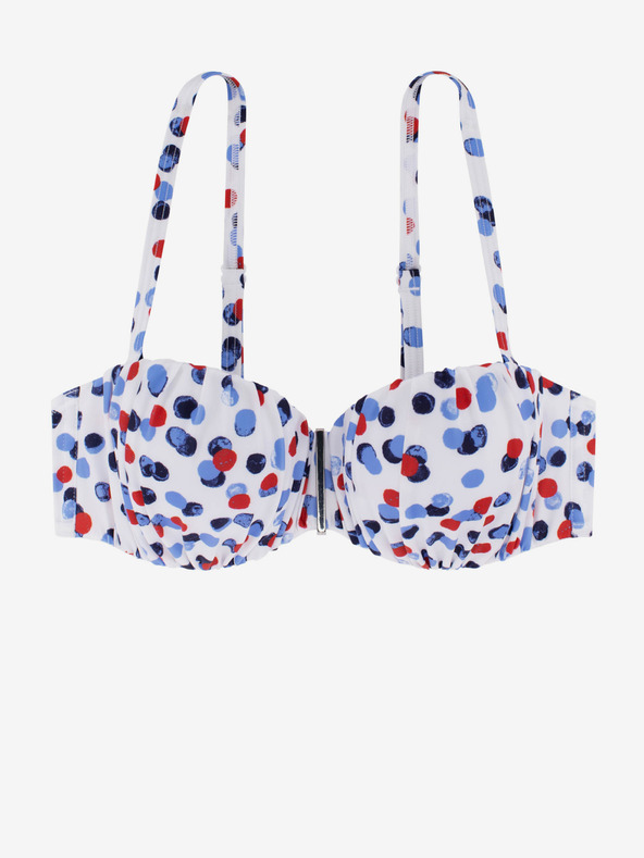 DORINA Bílý dámský puntíkovaný vrchní díl plavek DORINA Antibes