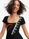Desigual Černé dámské šaty Desigual Lisa