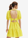 Desigual Žluté dámské vzorované šaty Desigual Limon