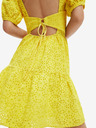 Desigual Žluté dámské vzorované šaty Desigual Limon