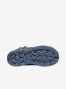 Keen Žluté dětské kožené kotníkové outdoorové boty Keen Redwood Mid
