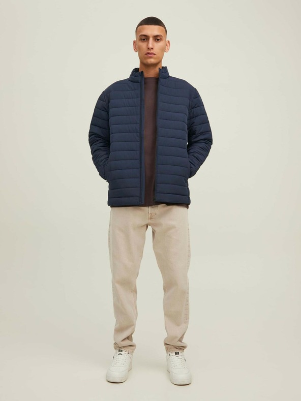 Jack & Jones Tmavě modrá prošívaná bunda Jack & Jones Puffer