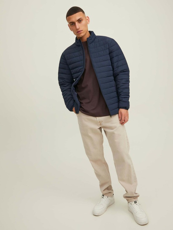 Jack & Jones Tmavě modrá prošívaná bunda Jack & Jones Puffer