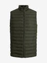 Jack & Jones Khaki prošívaná vesta Jack & Jones