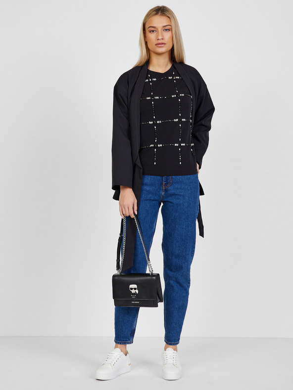 Liu Jo Černé dámské vzorované tričko Liu Jo