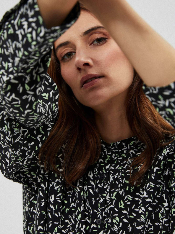 Moodo Černá dámská vzorovaná košile Moodo