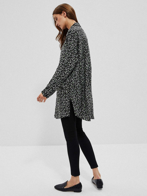 Moodo Černá dámská vzorovaná košile Moodo
