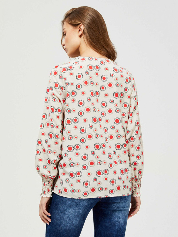 Moodo Krémová košile se vzorem Moodo