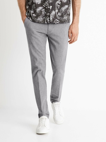 Celio Šedé pánské chino kalhoty Celio Bosi