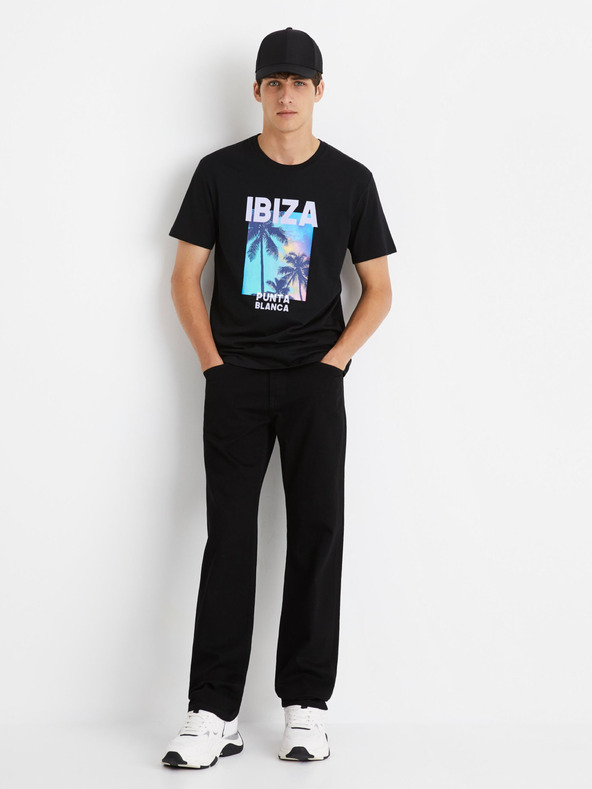 Celio Černé pánské regular fit džíny Celio