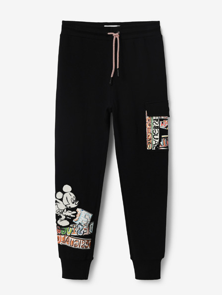 Desigual Černé klučičí vzorované tepláky Desigual Mickey
