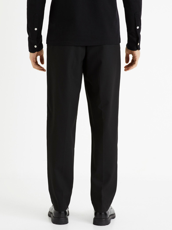 Celio Černé pánské kalhoty Celio 24H Dotape