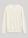 Celio Krémový pánský žebrovaný basic svetr Celio Dexter